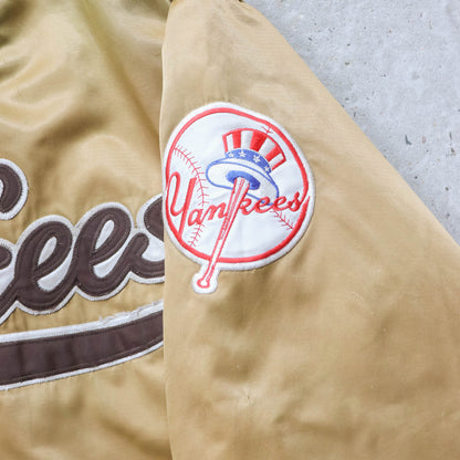 New York Yankees Majestic Satin Bomber Jacket - 90s (XL)