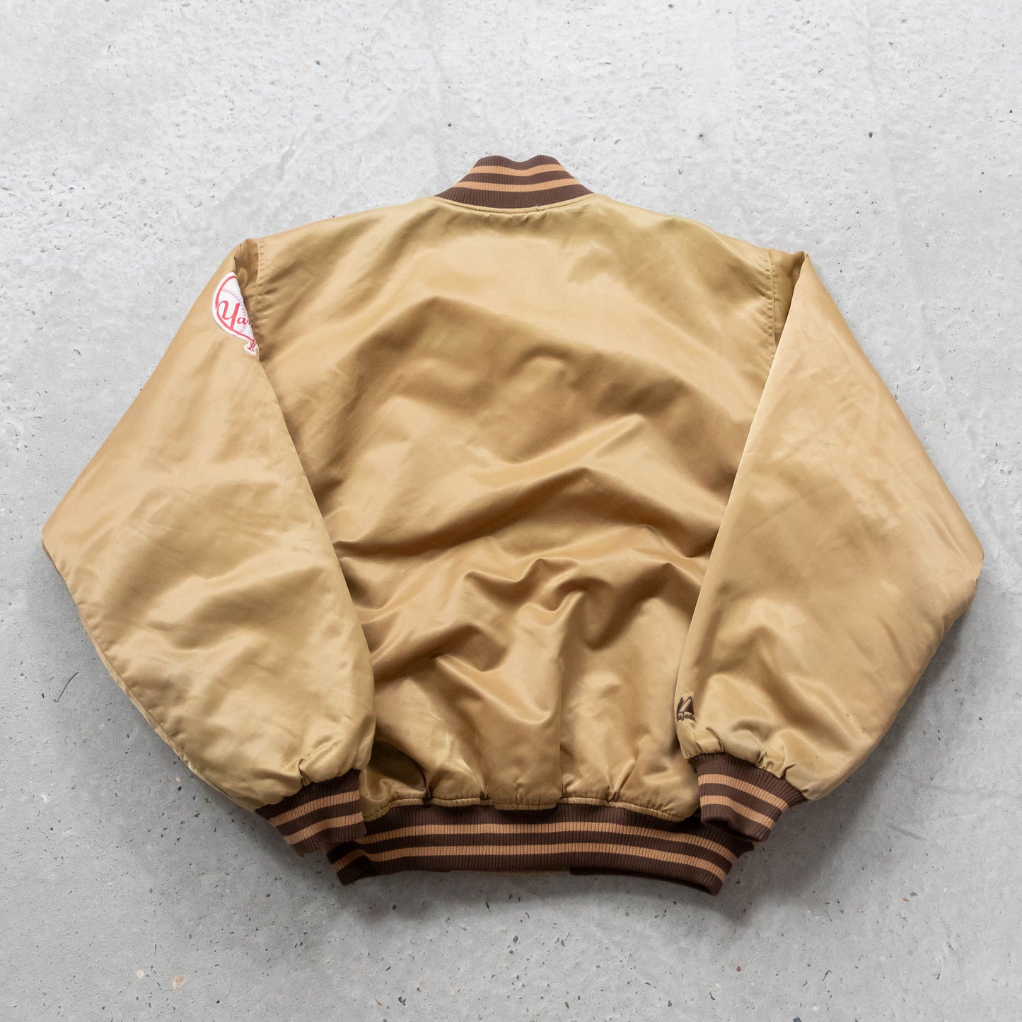 New York Yankees Majestic Satin Bomber Jacket - 90s (XL)