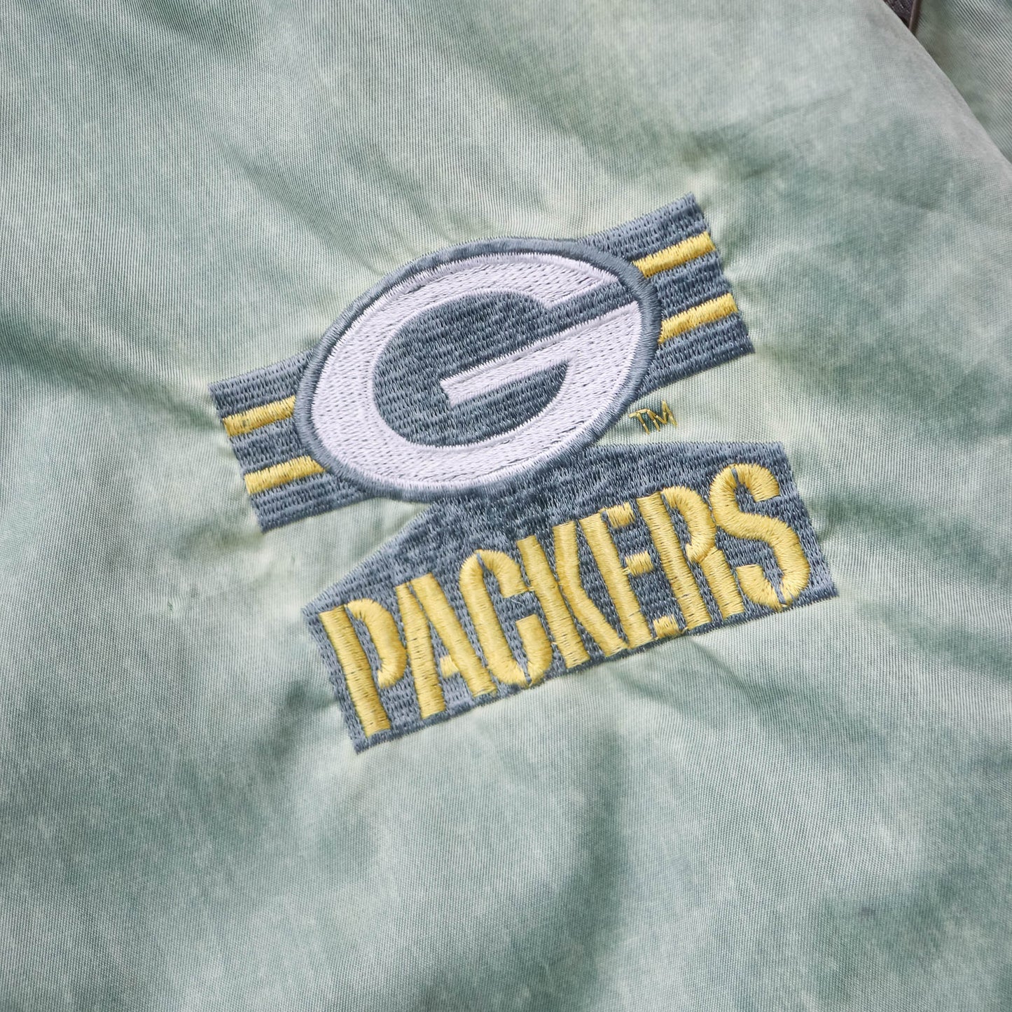 Green Bay Packers Campri Quilted Bomber Jacket - 90s (L)