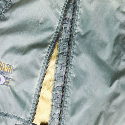 Green Bay Packers Campri Quilted Bomber Jacket - 90s (L)