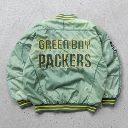 Green Bay Packers Campri Quilted Bomber Jacket - 90s (L)