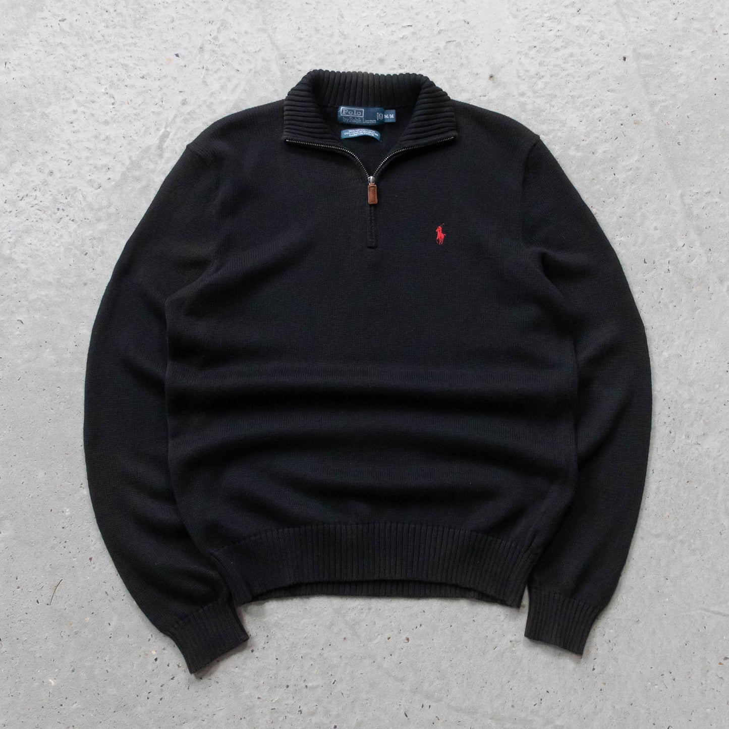 Polo Ralph Lauren 1/4 Zip Knit Sweater - 90s (M)