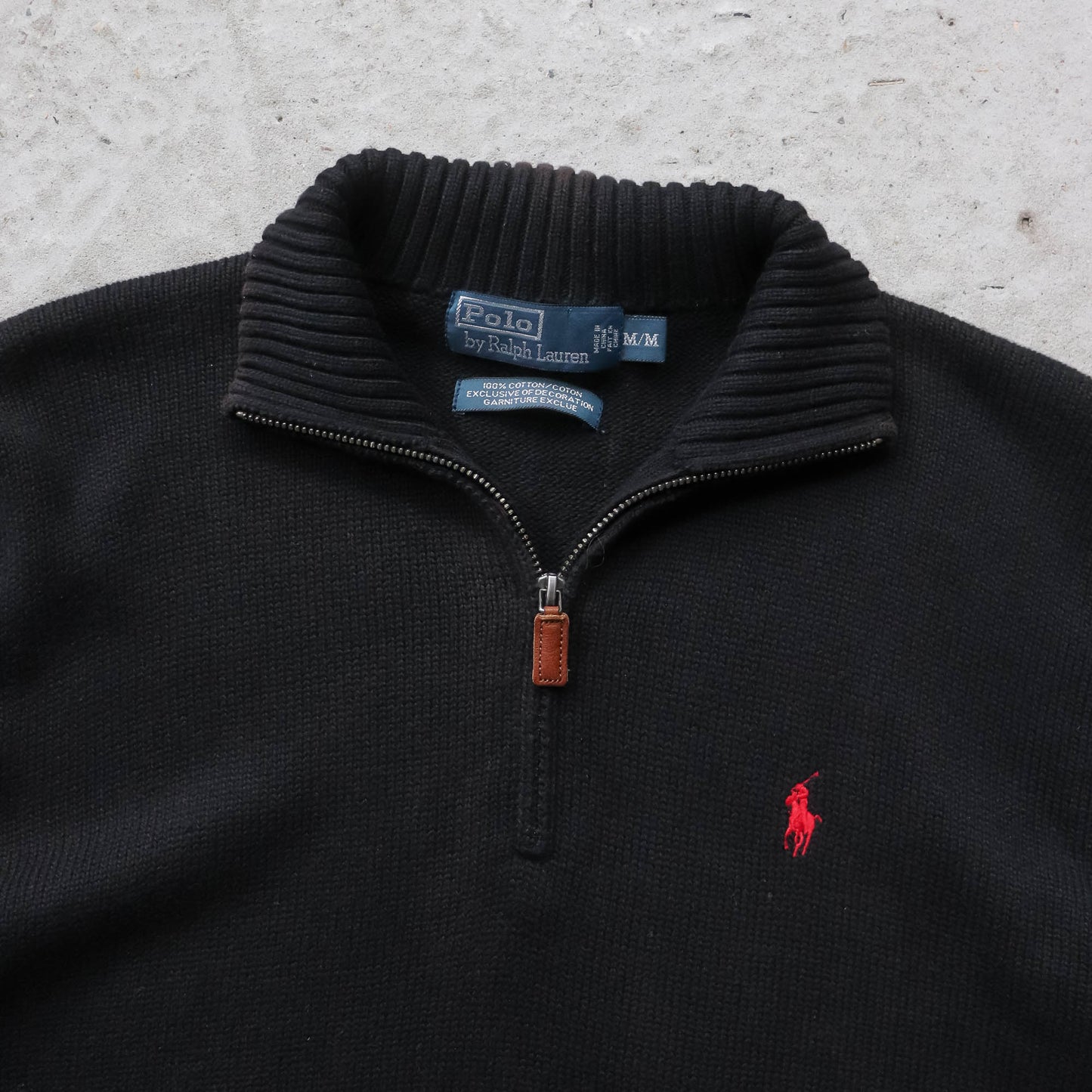 Polo Ralph Lauren 1/4 Zip Knit Sweater - 90s (M)