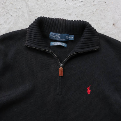 Polo Ralph Lauren 1/4 Zip Knit Sweater - 90s (M)