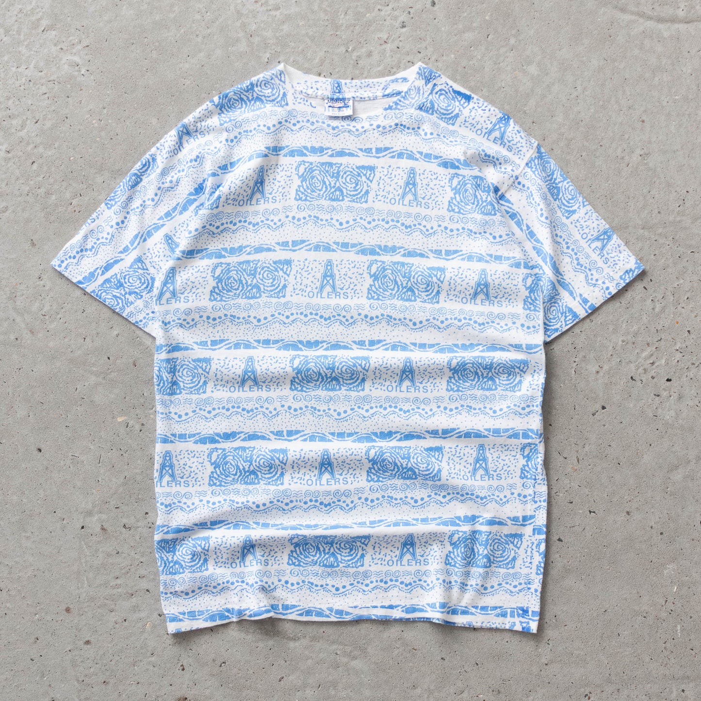 Vintage 90s Houston Oilers AOP NFL Tee - M