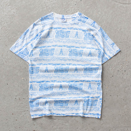 Vintage 90s Houston Oilers AOP NFL Tee - M