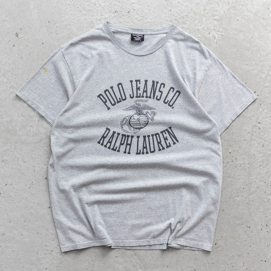 Polo Jeans Co Ralph Lauren Marines Tee – 90s (XL)
