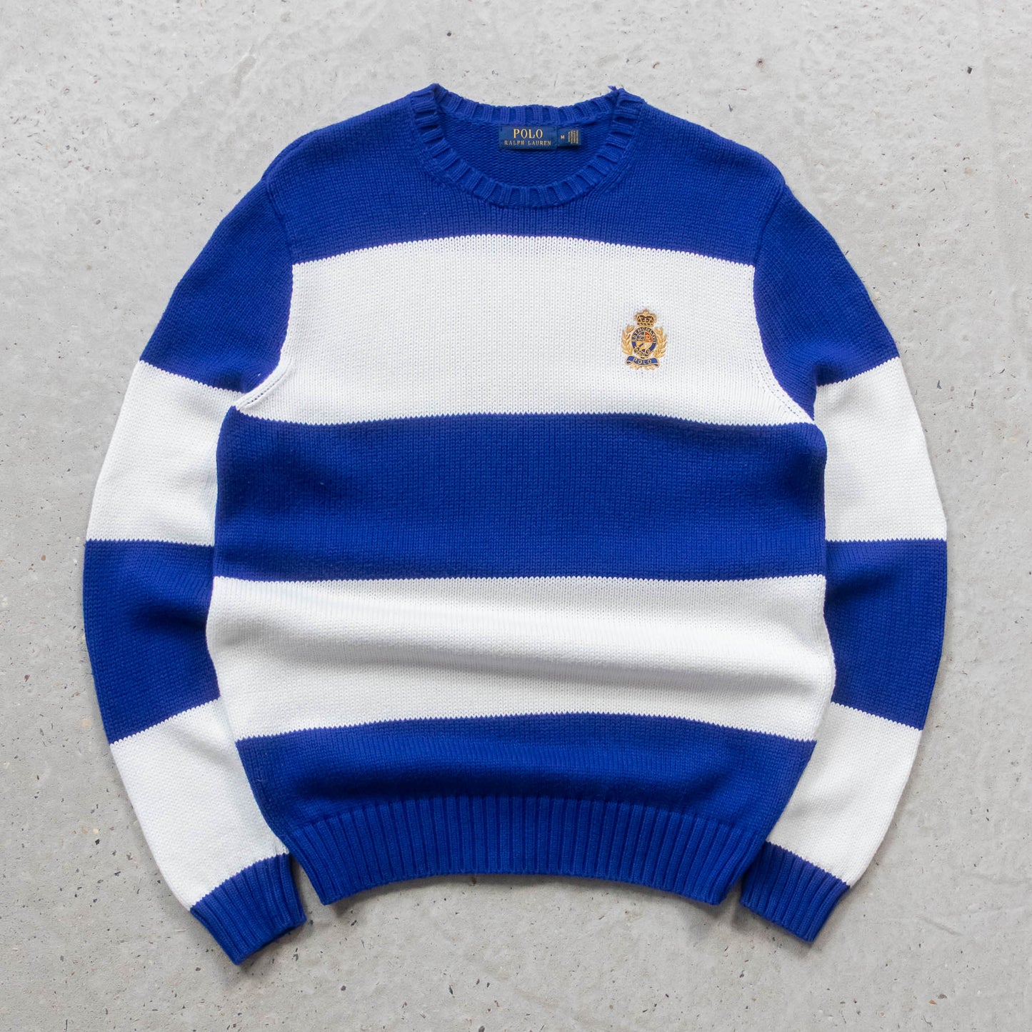 Polo Ralph Lauren Embroidered Crest Knit Sweater - 2000s (M)