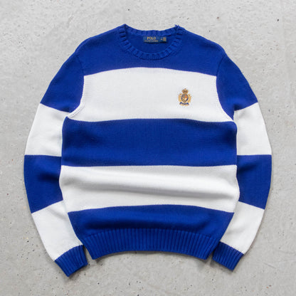 Polo Ralph Lauren Embroidered Crest Knit Sweater - 2000s (M)