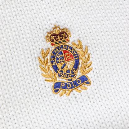 Polo Ralph Lauren Embroidered Crest Knit Sweater - 2000s (M)
