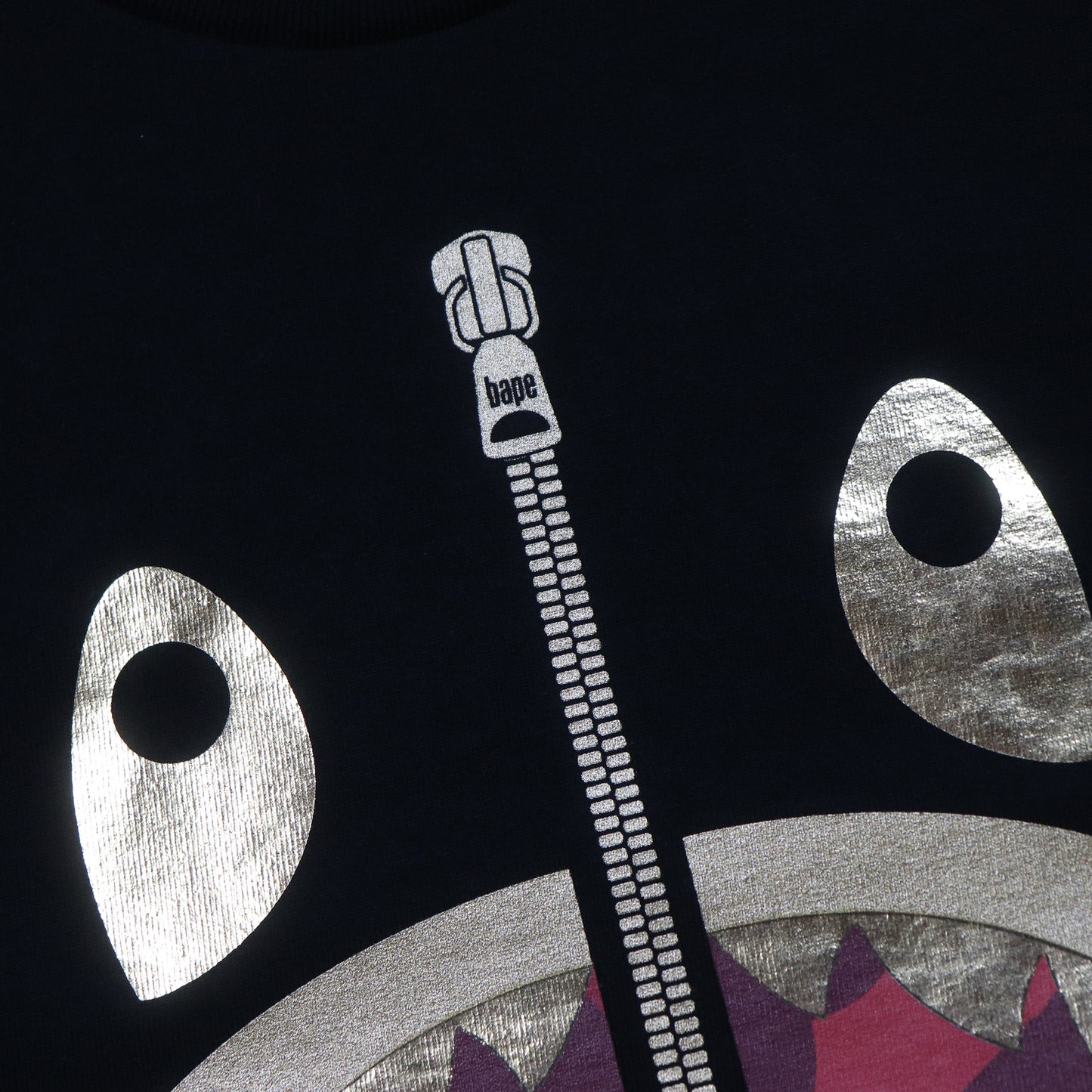 A Bathing Ape BAPE Gold Shark T-Shirt - M