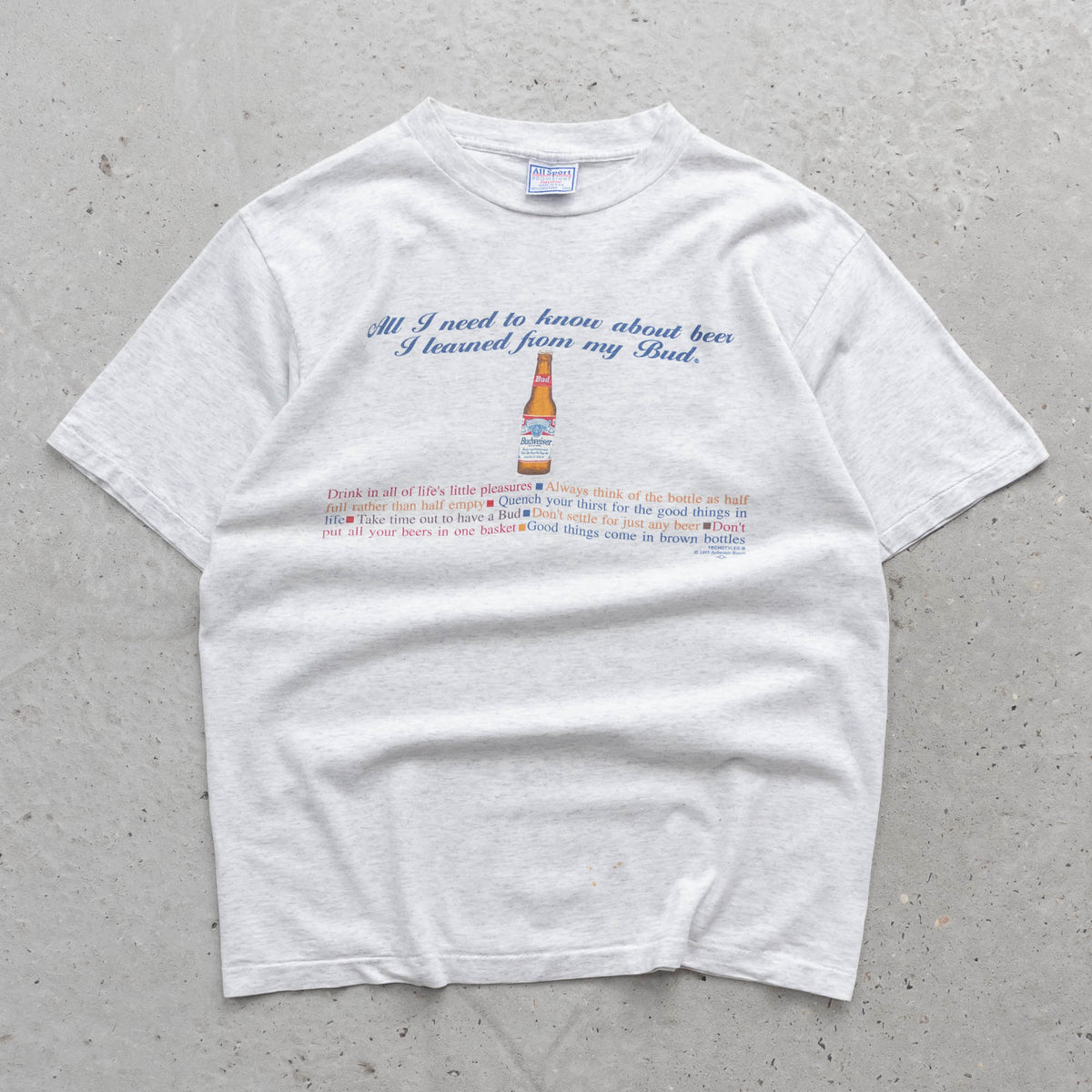 Budweiser 'I Learned From My Bud' Tee - 1995 (L)