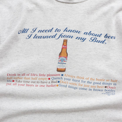 Budweiser 'I Learned From My Bud' Tee - 1995 (L)