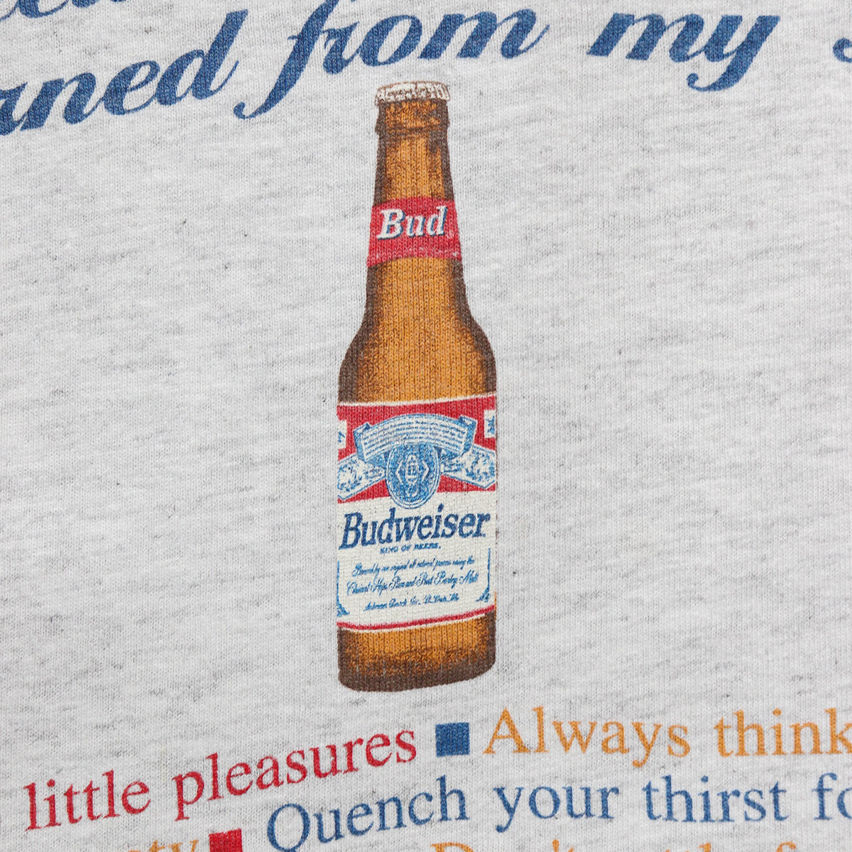 Budweiser 'I Learned From My Bud' Tee - 1995 (L)