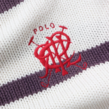 Polo Ralph Lauren Crest Striped Knit Sweater - 90s (L)