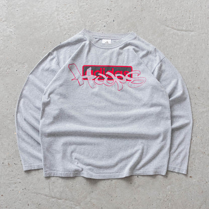 Vintage 90s Adidas Hoops Long Sleeve Tee - L