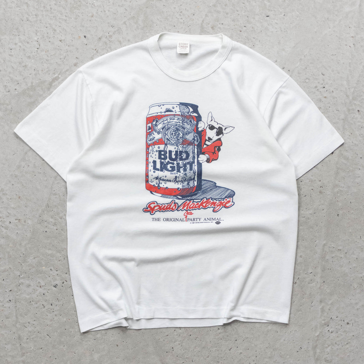 Budweiser Bud Light Spuds MacKenzie Tee – 1987 (L)