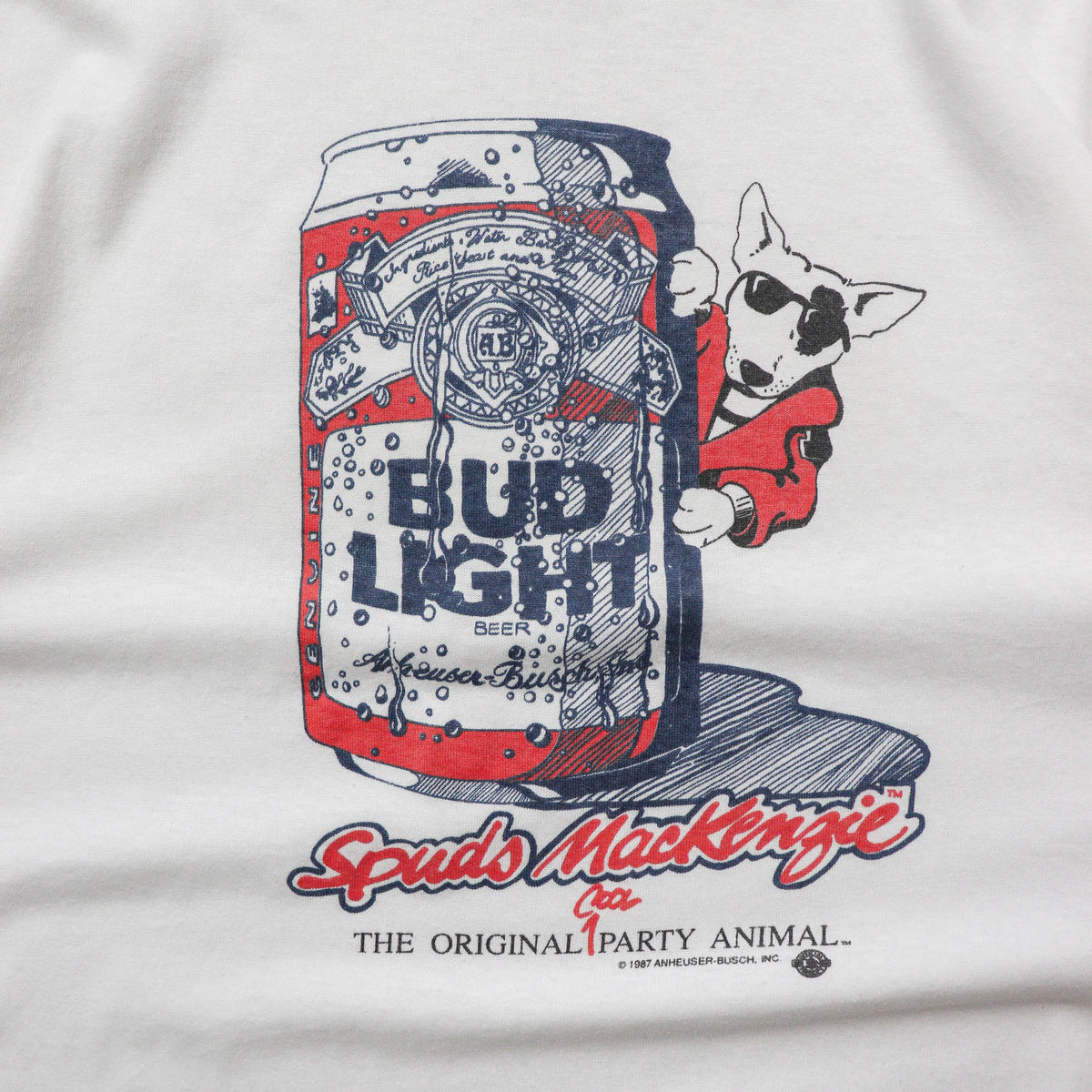 Budweiser Bud Light Spuds MacKenzie Tee – 1987 (L)