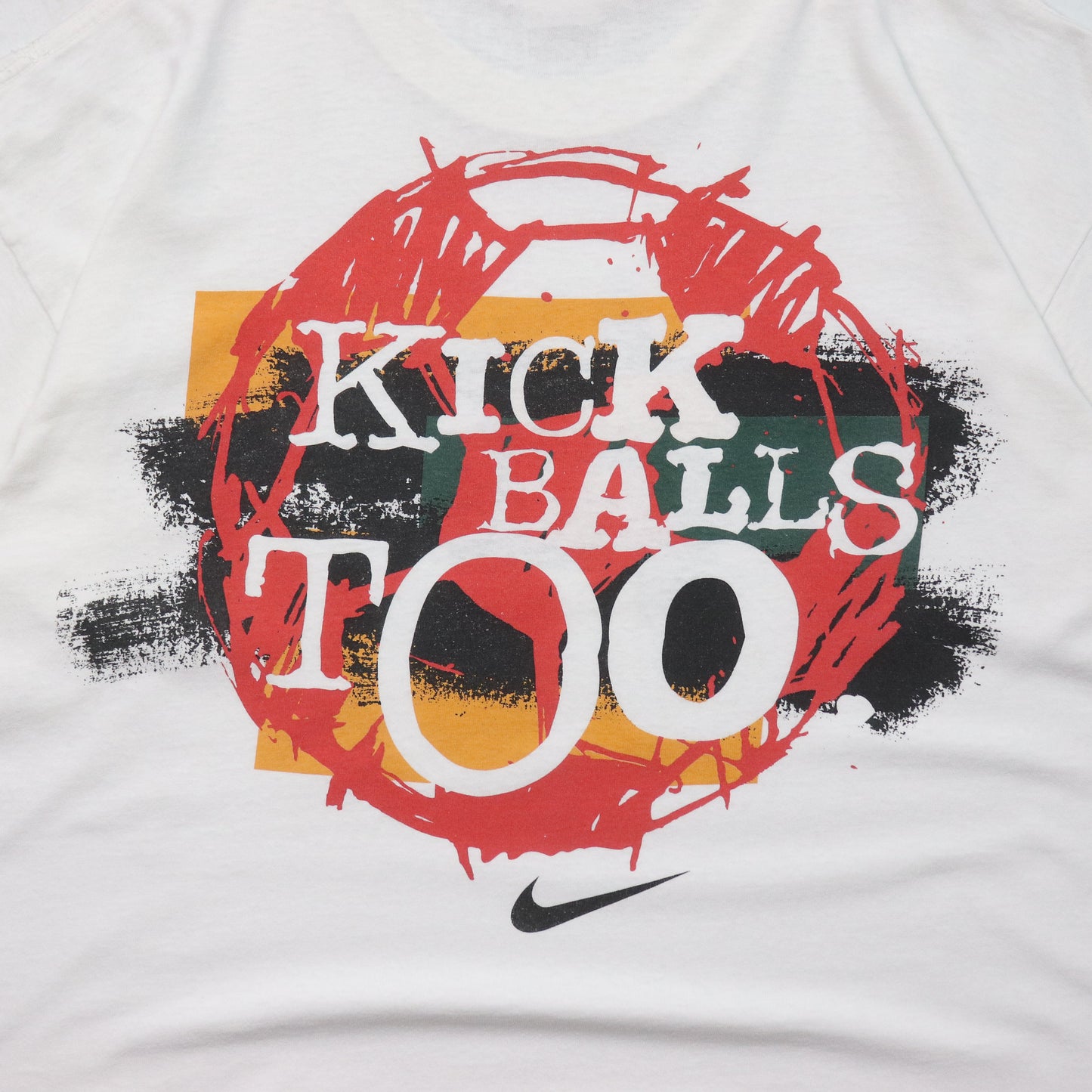 Vintage 90s Nike Nice Girls Kick Balls Too Tee- L