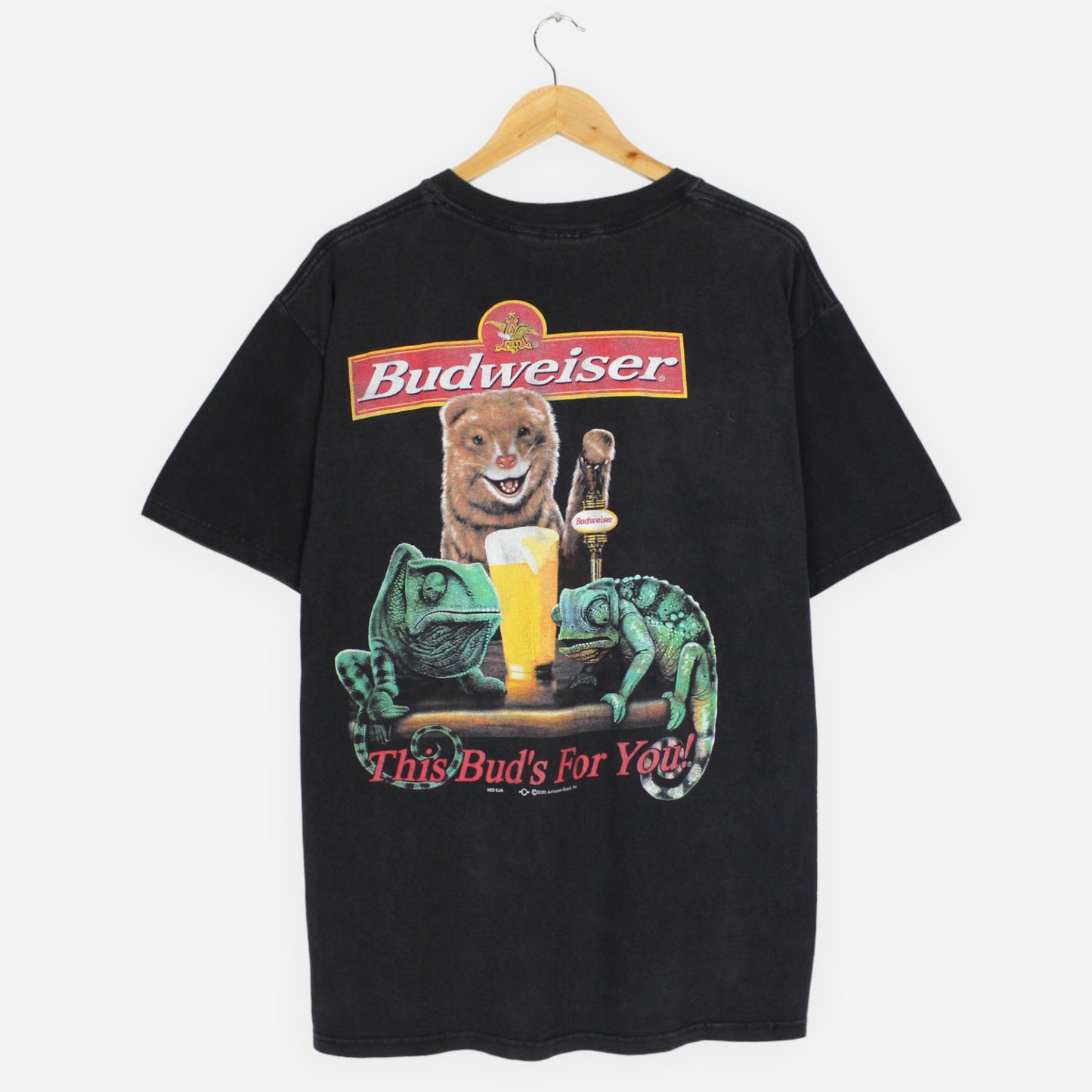 Vintage 2000 Budweiser 'This Bud's For You' Tee - L