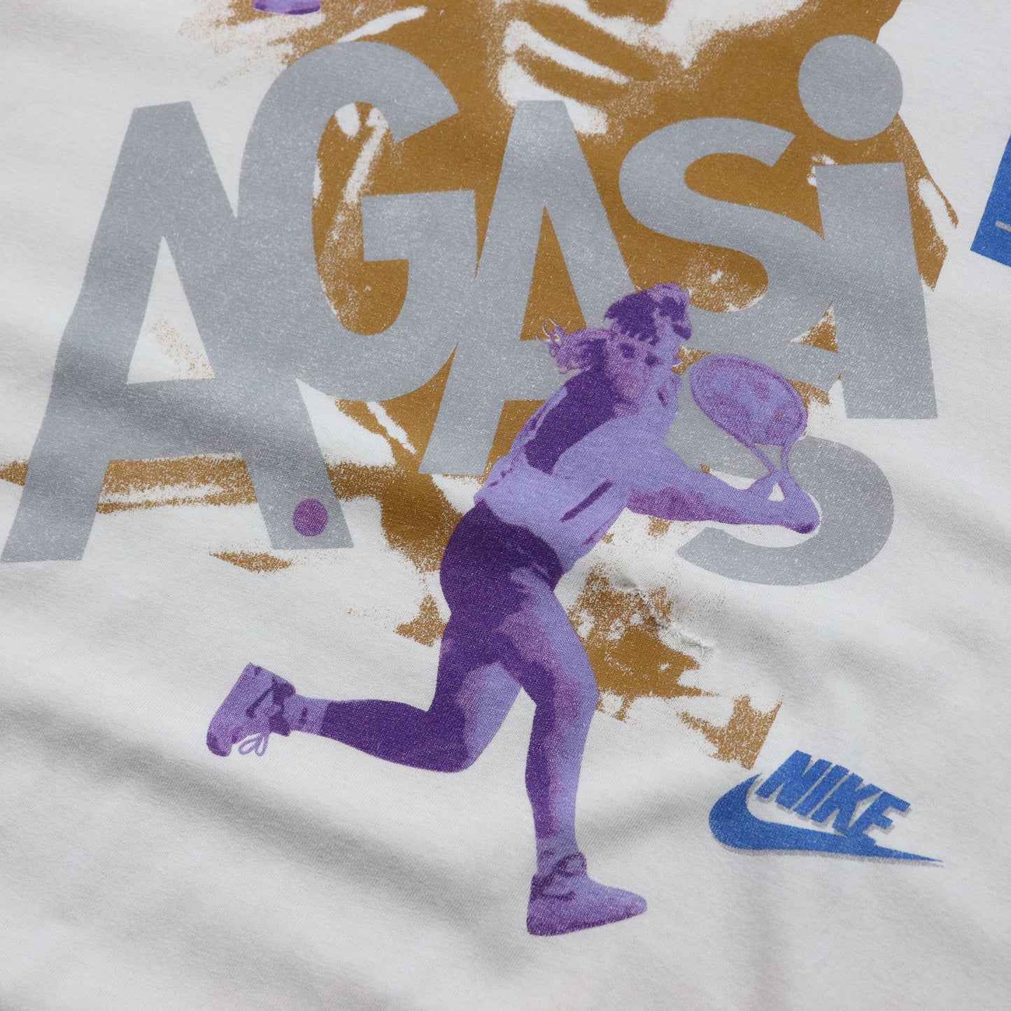 Vintage 90s Nike Andre Agassi Challenge Court Tee - L