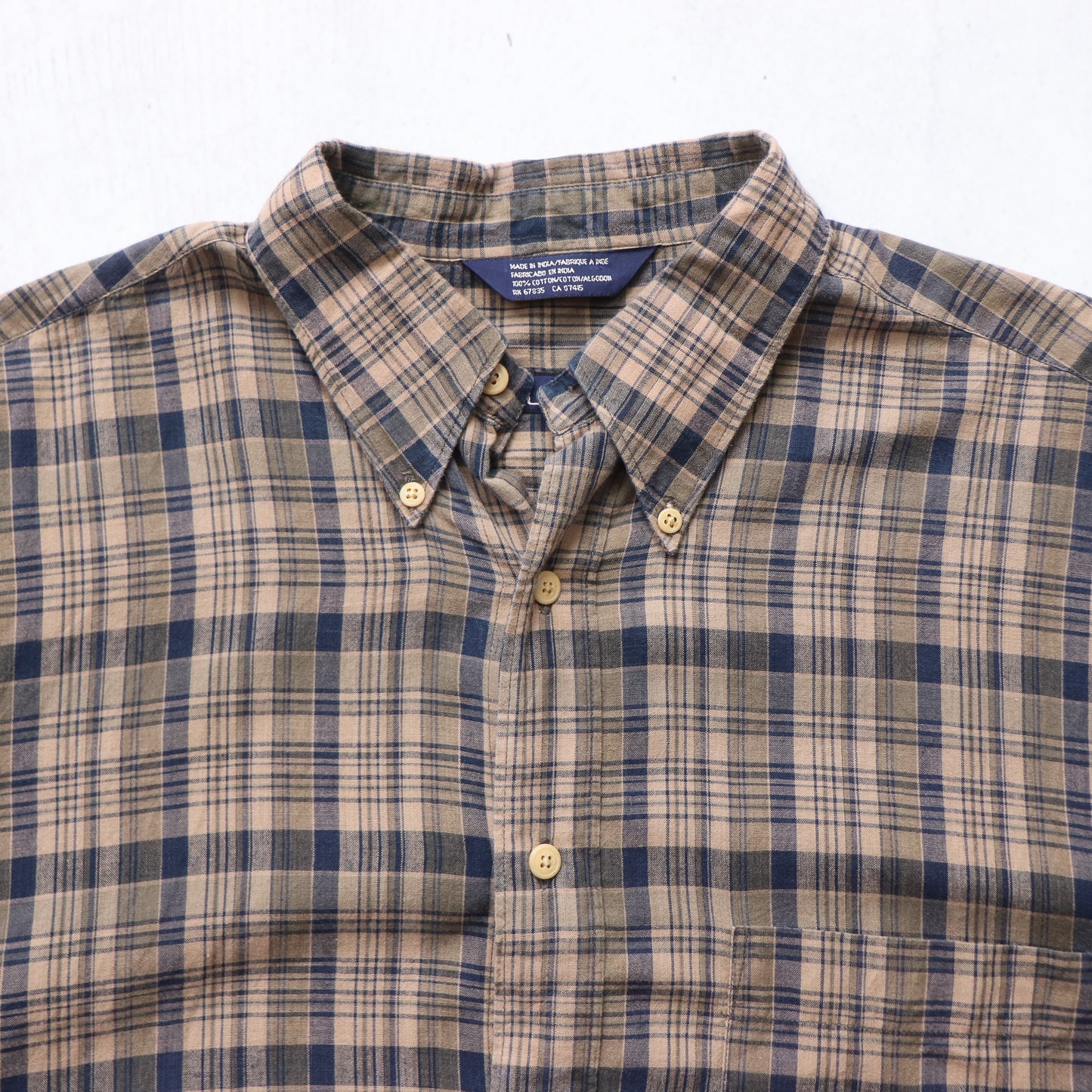 Vintage Nautica Plaid Button Up Shirt - L