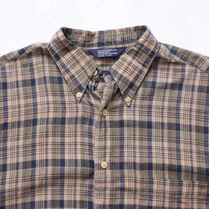 Vintage Nautica Plaid Button Up Shirt - L