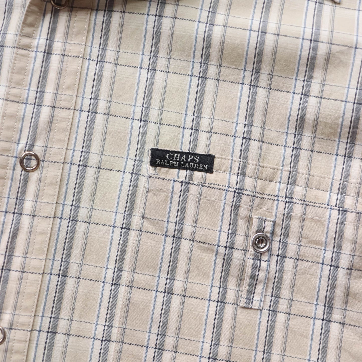 Chaps Ralph Lauren Plaid Snap-Button Shirt - 90s (XXL)