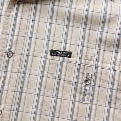 Chaps Ralph Lauren Plaid Snap-Button Shirt - 90s (XXL)