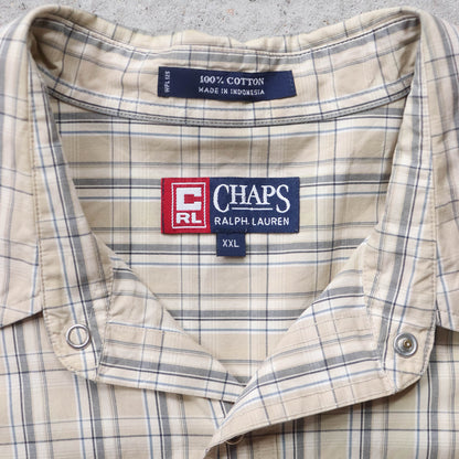 Chaps Ralph Lauren Plaid Snap-Button Shirt - 90s (XXL)