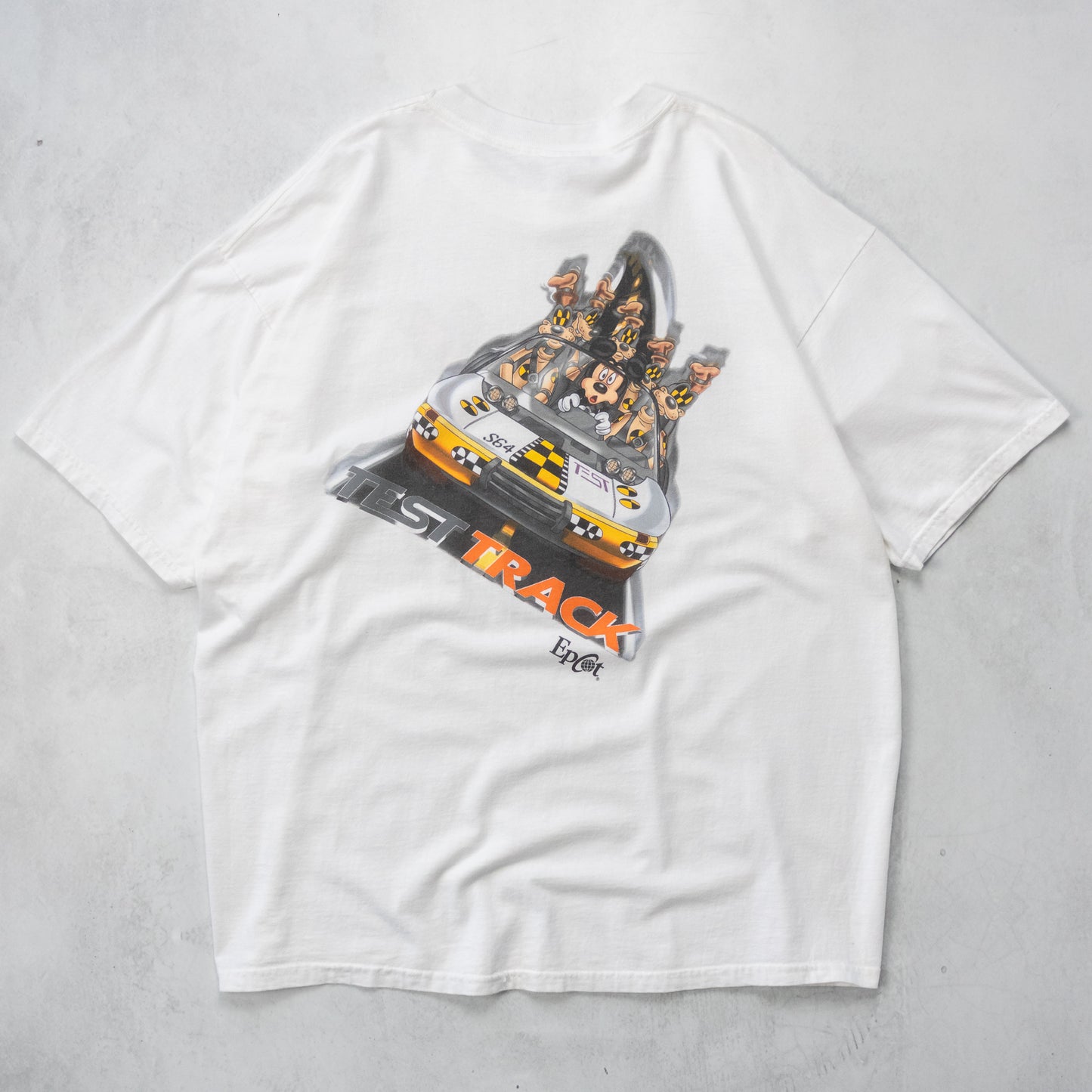 Vintage 90s Mickey & Goofy Disney Epcot Test Track Tee - XL
