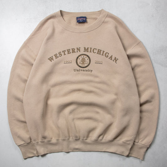 Vintage Western Michigan University NCAA Crewneck - L