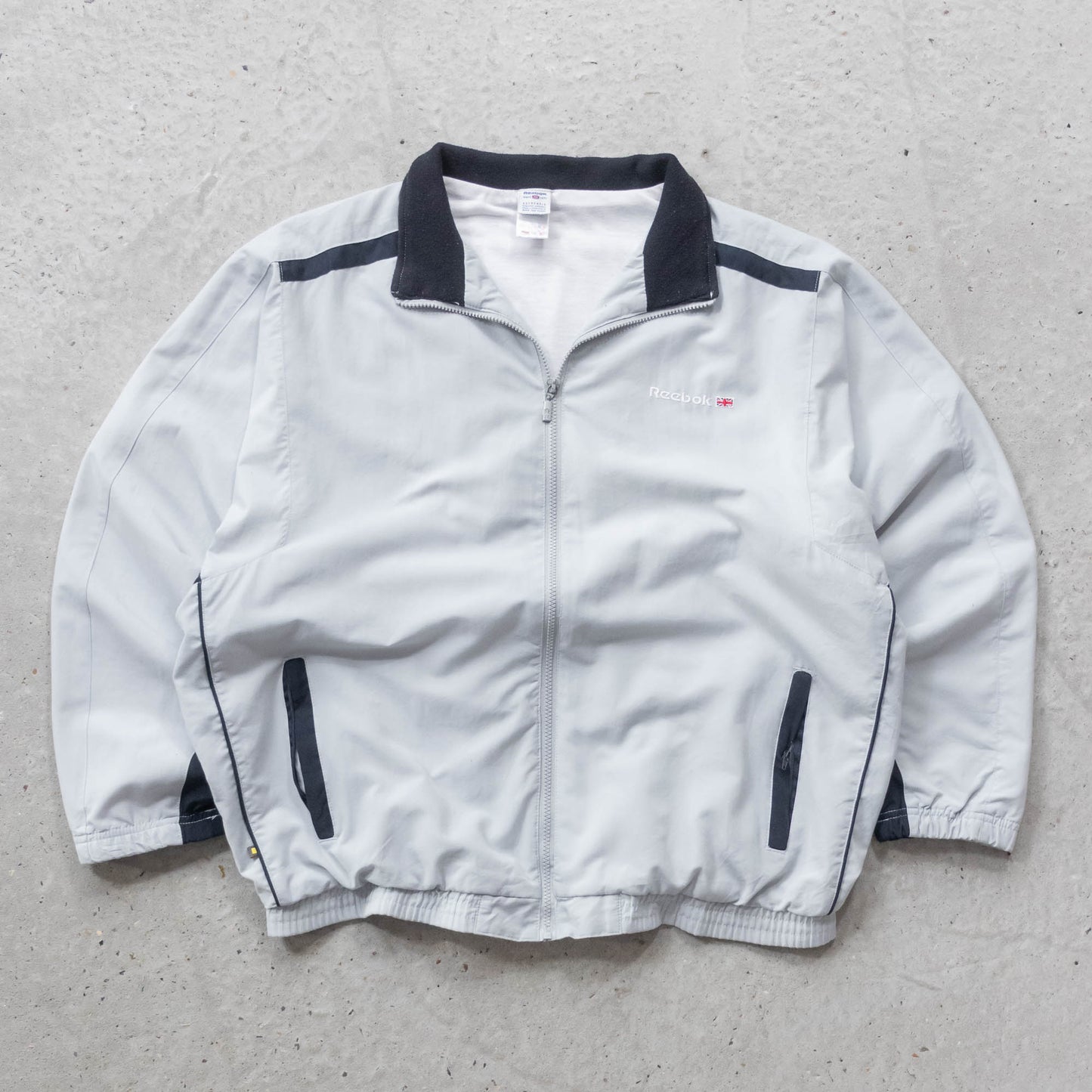 Reebok Embroidered Spellout Windbreaker Jacket - 90s (M)