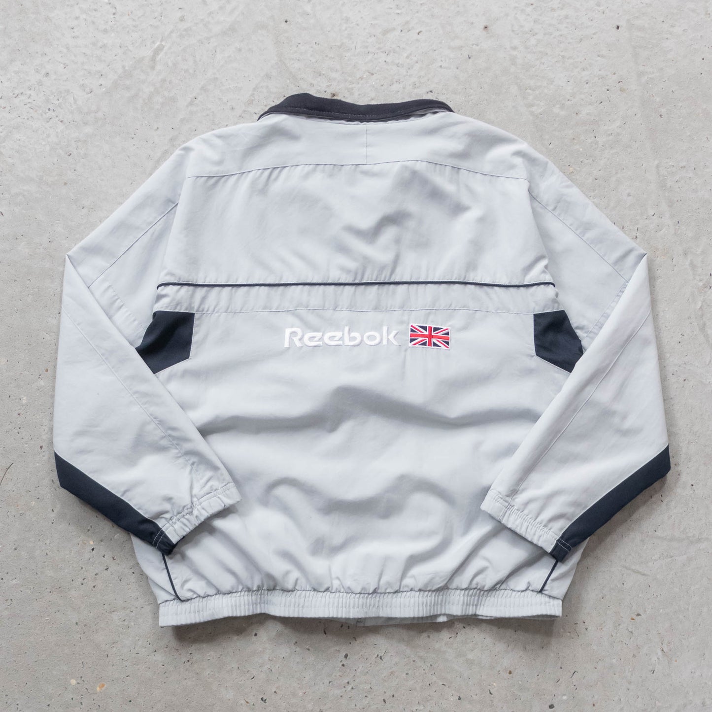 Reebok Embroidered Spellout Windbreaker Jacket - 90s (M)