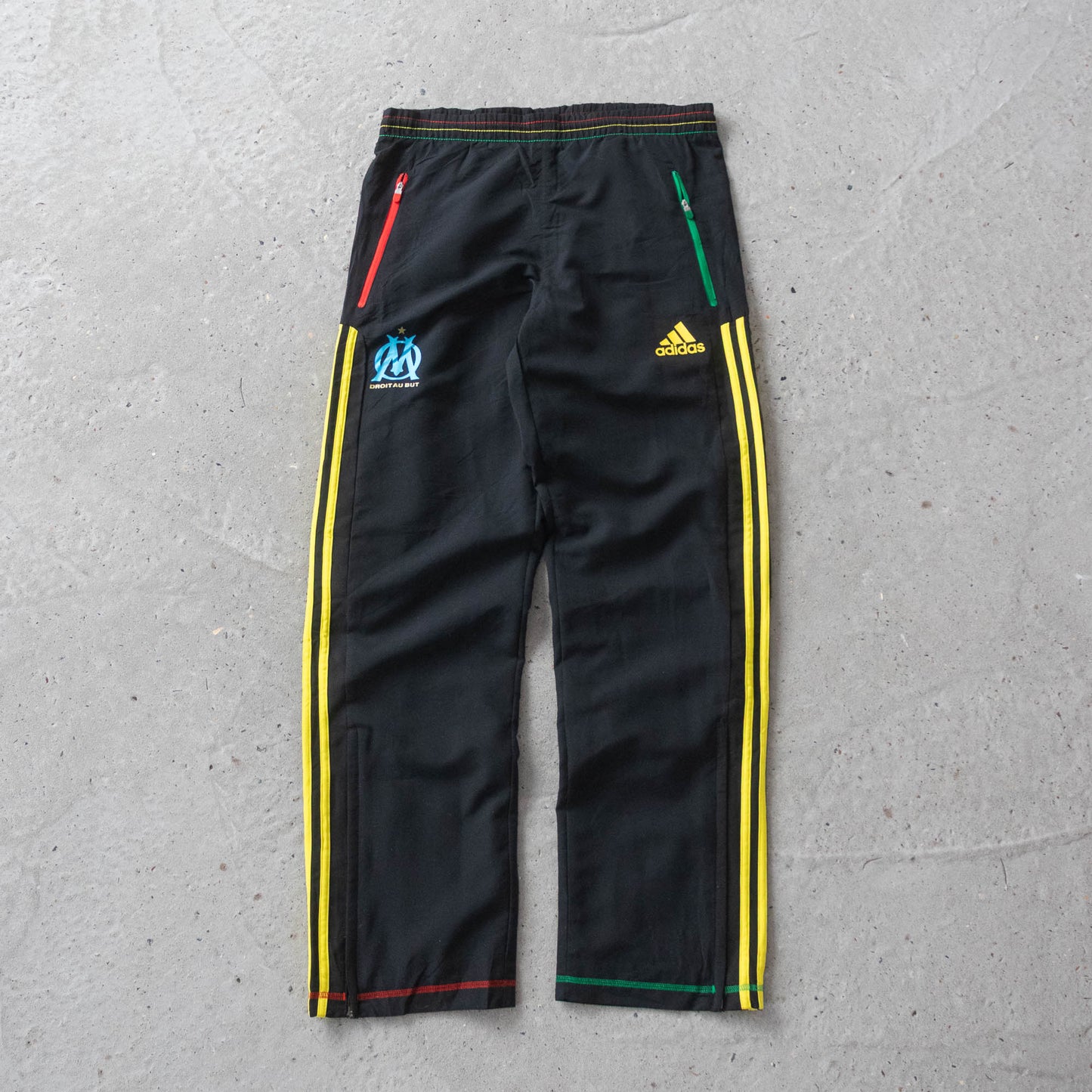 Vintage Adidas Olympique de Marseille Football Track Pants - L