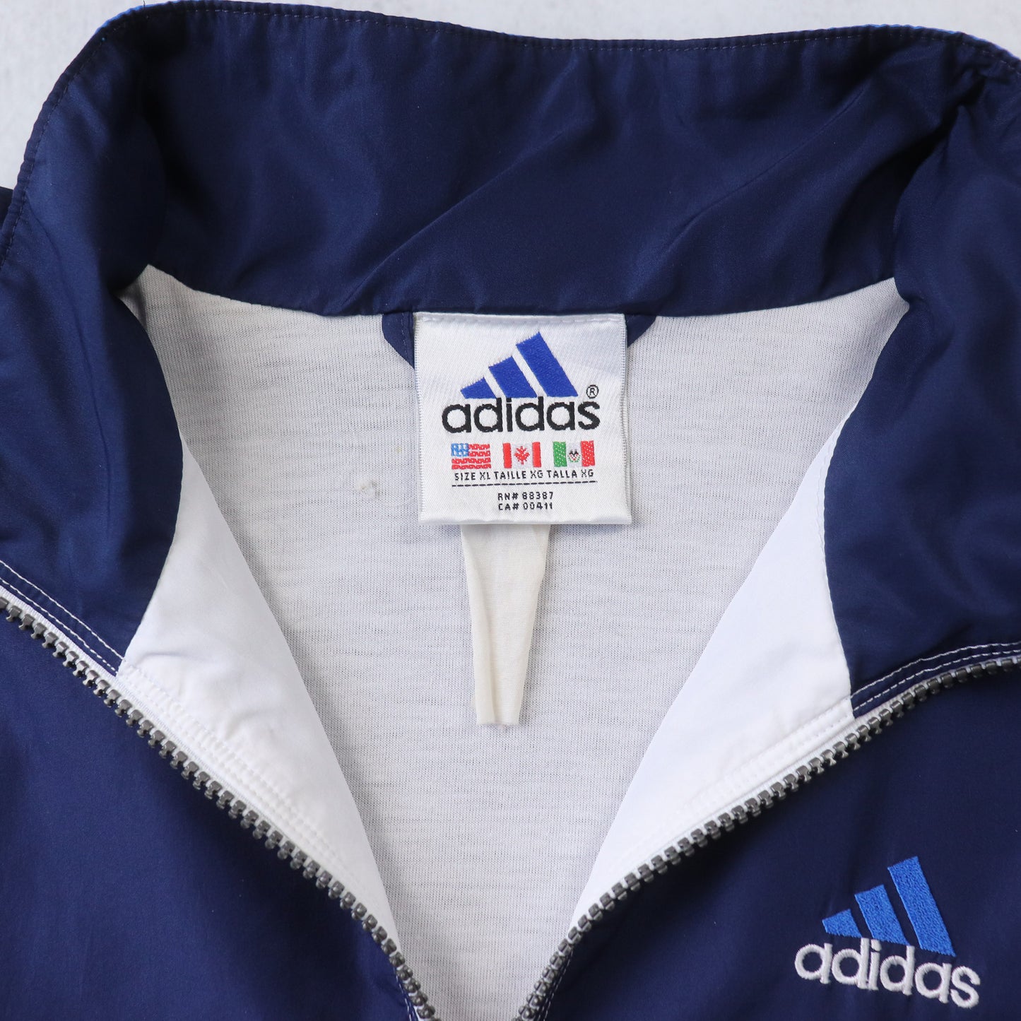 Vintage 90s Adidas 3-Stripe Track Jacket - XL
