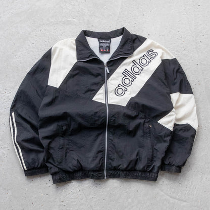 Adidas 3-Stripe Spellout Windbreaker Jacket - 90s (L)