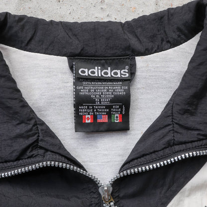 Adidas 3-Stripe Spellout Windbreaker Jacket - 90s (L)