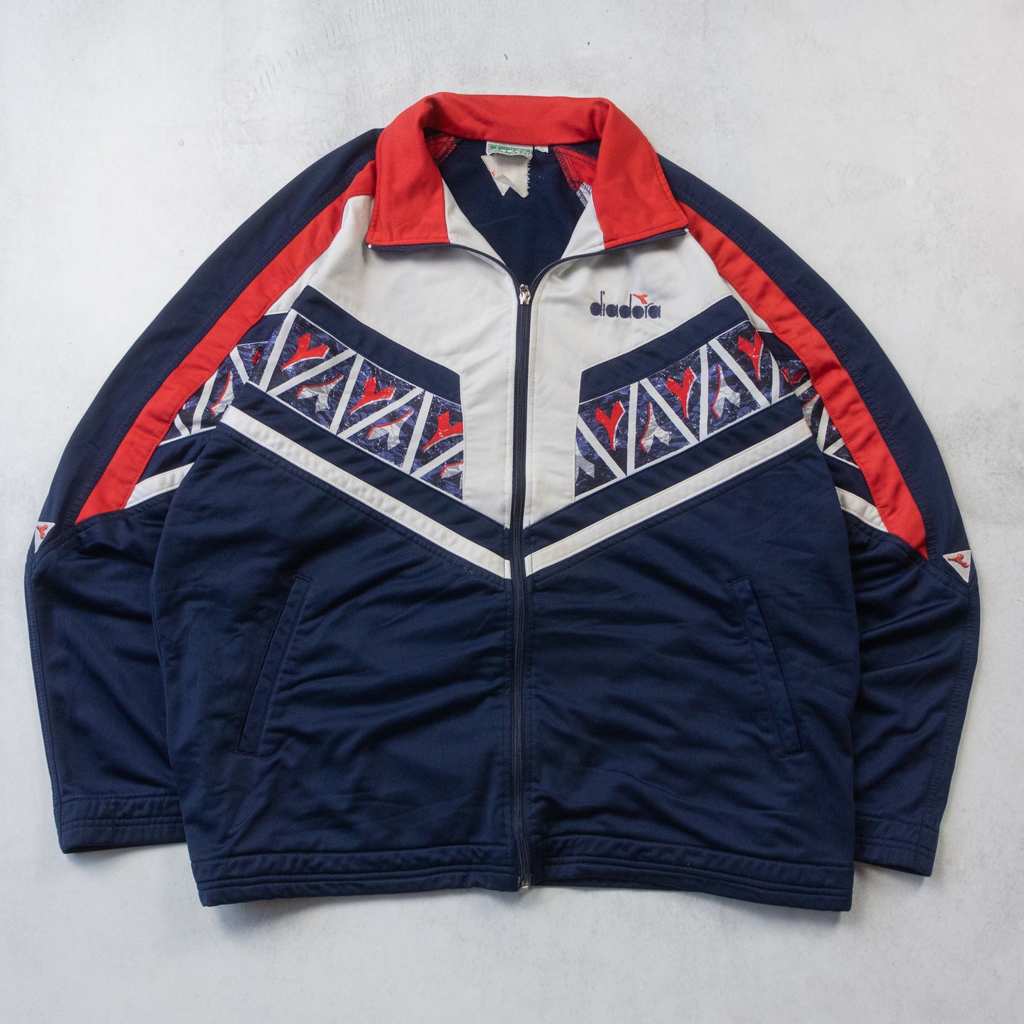 Vintage 90s Diadora Logo Track Jacket - XL