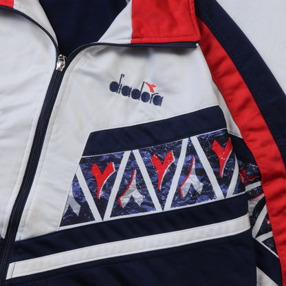 Vintage 90s Diadora Logo Track Jacket - XL