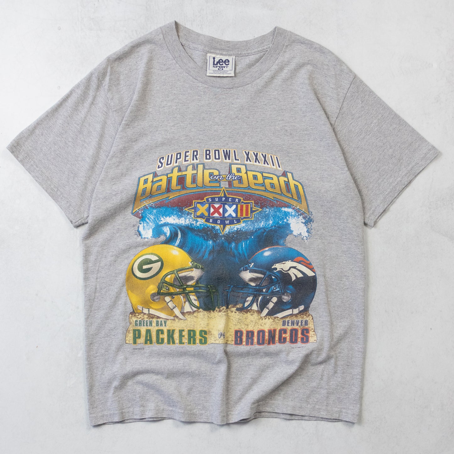 Vintage Packers vs Broncos 1998 Super Bowl XXXII NFL Tee - M