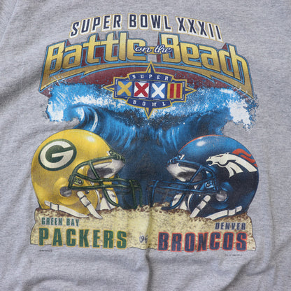 Vintage Packers vs Broncos 1998 Super Bowl XXXII NFL Tee - M