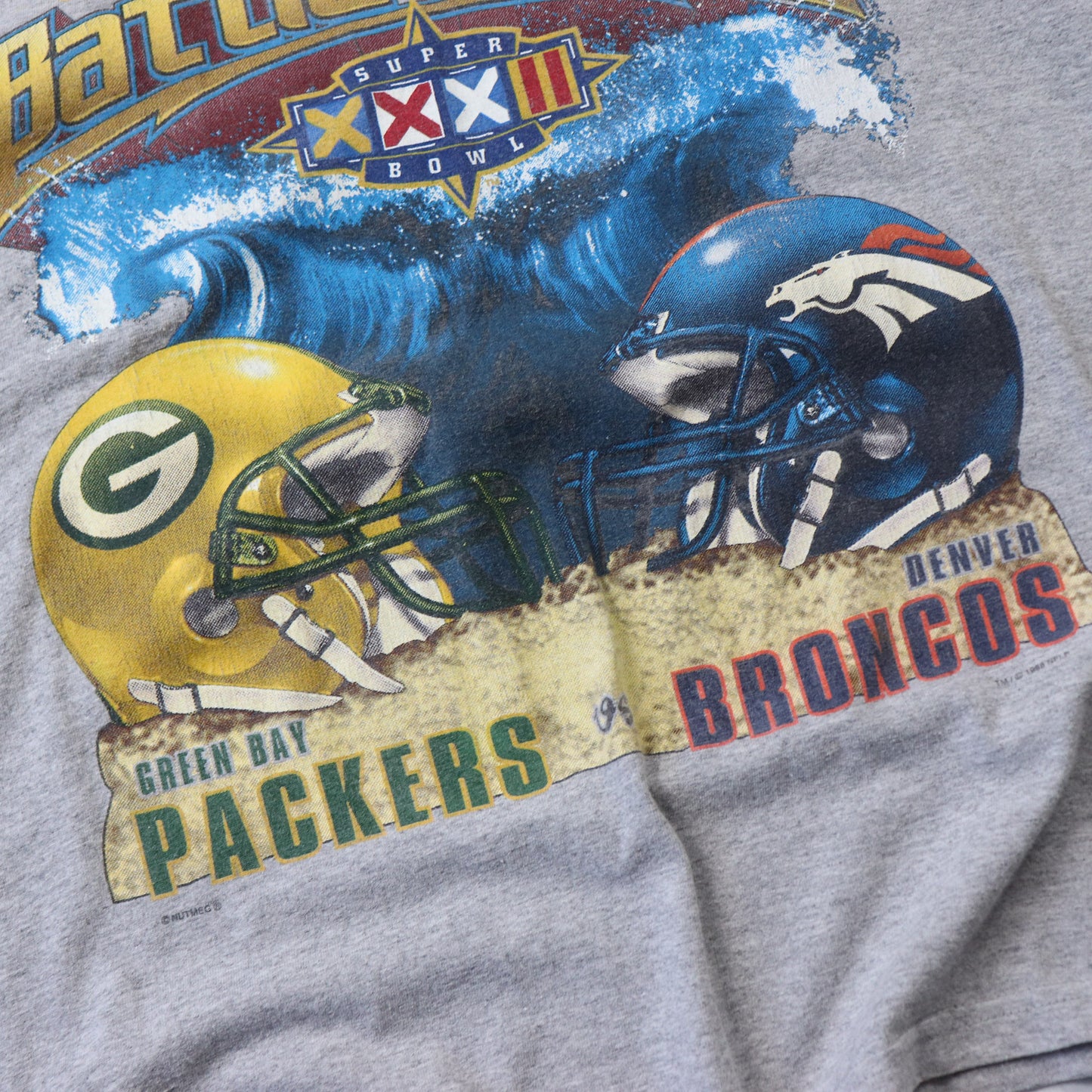 Vintage Packers vs Broncos 1998 Super Bowl XXXII NFL Tee - M