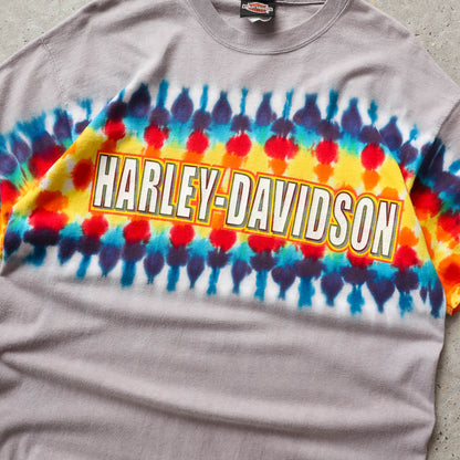 Vintage 90s Harley Davidson Tie Dye Tee - L