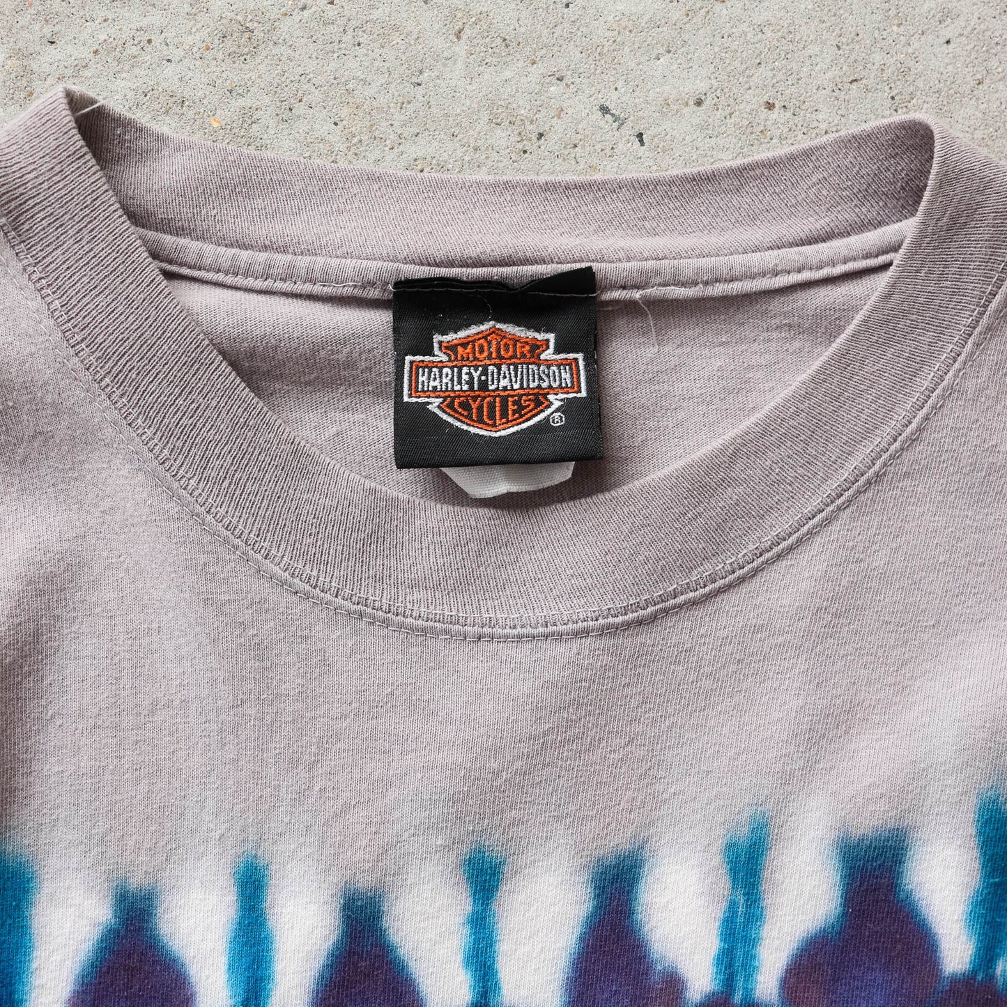 Vintage 90s Harley Davidson Tie Dye Tee - L