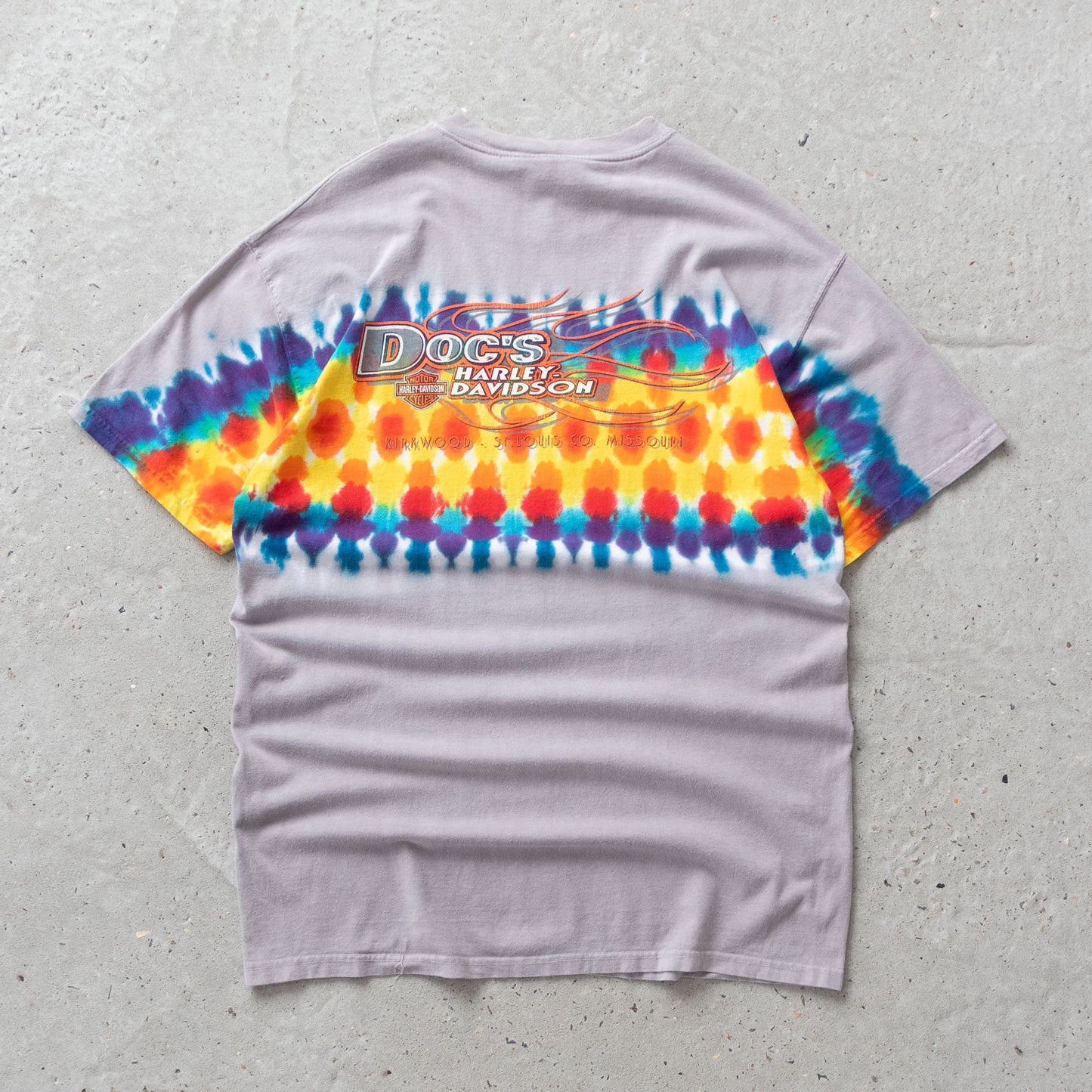 Vintage 90s Harley Davidson Tie Dye Tee - L