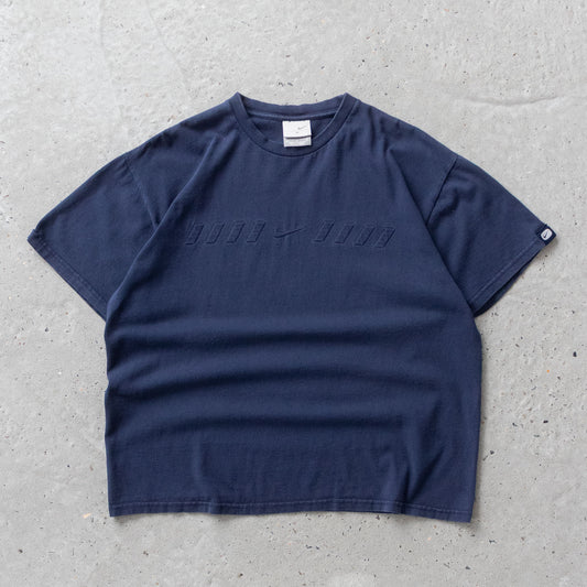 Vintage 90s Nike Embossed Swoosh Tee - M