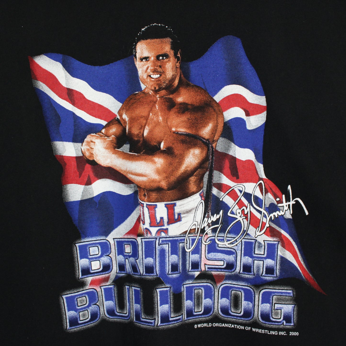 Vintage 2000 British Bulldog Davey Boy Smith Wrestling Tee - L
