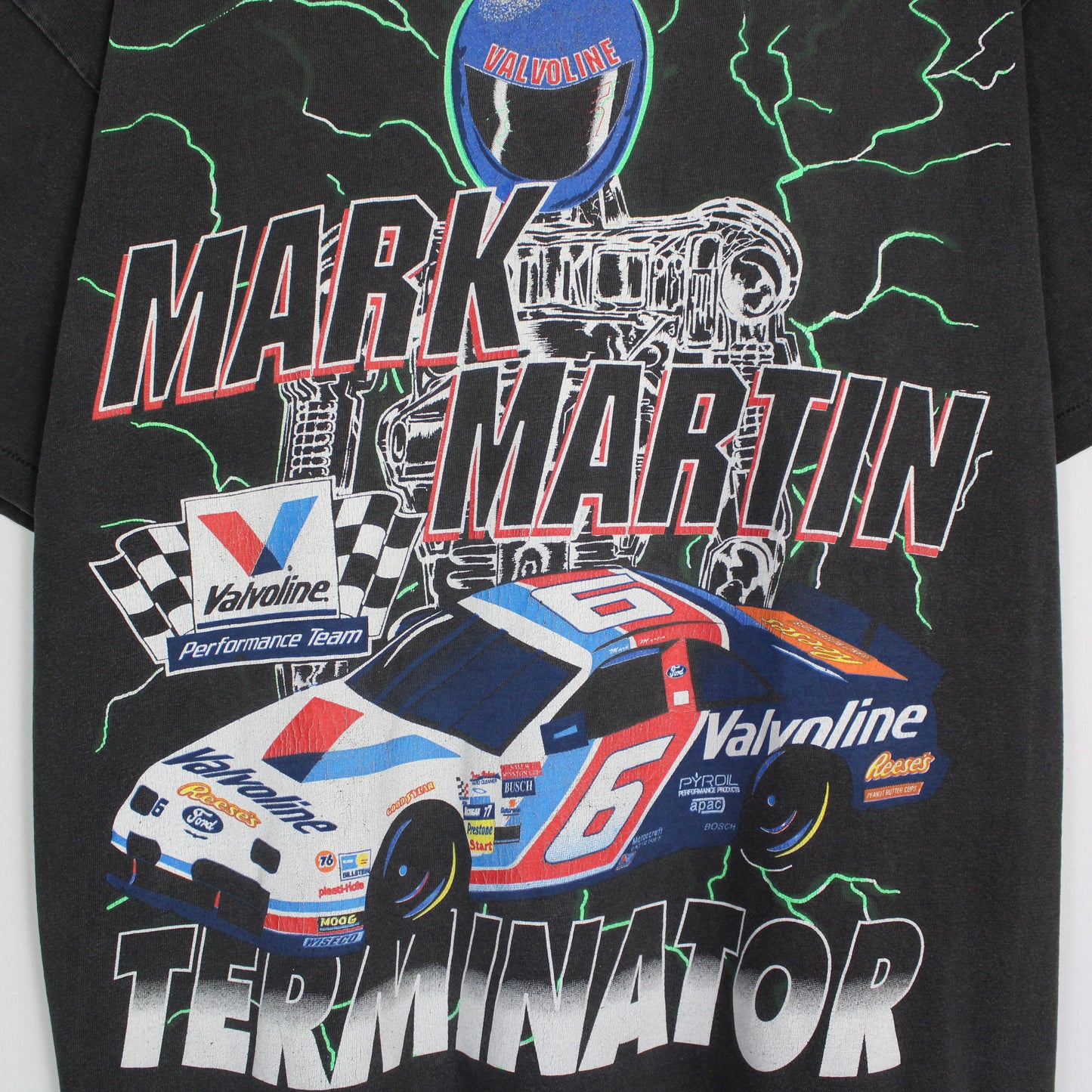 Vintage 1992 Mark Martin Terminator NASCAR Tee - L