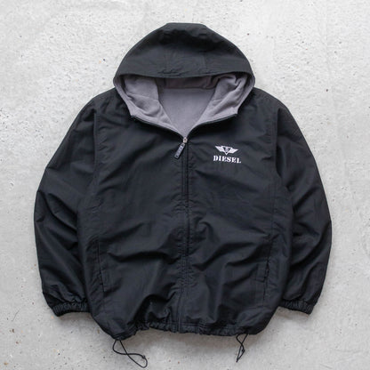 Diesel Reversible Hooded Fleece Jacket - 2000s (L)